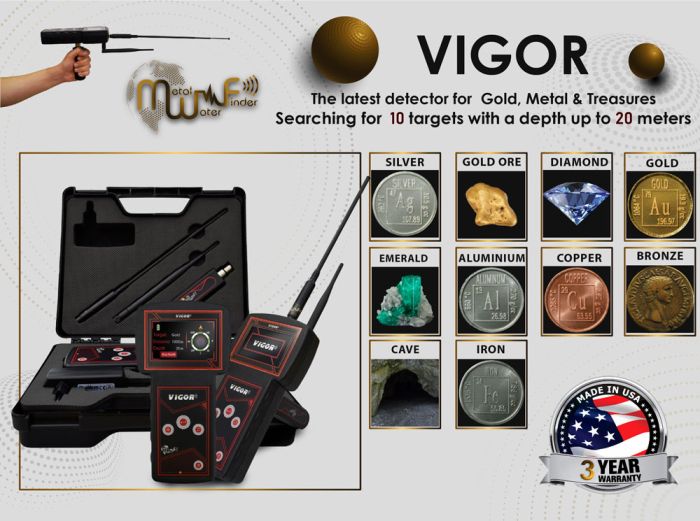 جهاز كشف الذهب والكنوز فيغور / VIGOR من شركة بي ار ديتيكتورز دبي 3