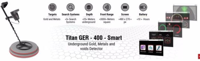 جهاز تيتان 400 سمارت جهاز متعدد الأنظمة لكشف الذهب والمعادن